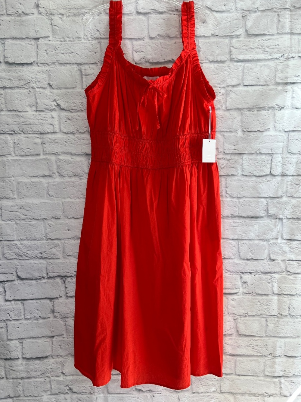 LC Lauren Conrad Red Coral Orange Tank Midi Dress‎ Size XL